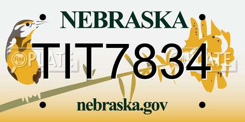 TIT7834 Nebraska License Plate