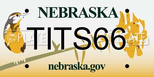 TITS66 Nebraska License Plate