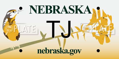 TJ Nebraska License Plate