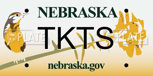 TKTS Nebraska License Plate