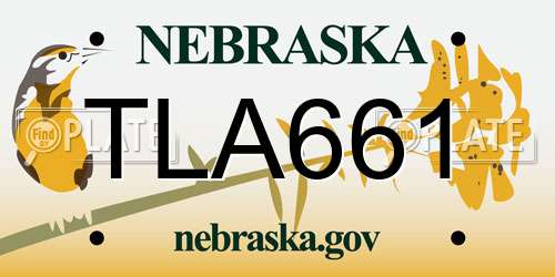 TLA661 Nebraska License Plate