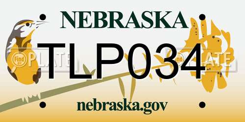 TLP034 Nebraska License Plate