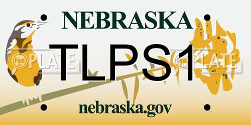 TLPS1 Nebraska License Plate