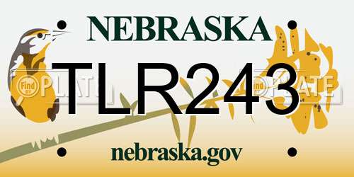 TLR243 Nebraska License Plate