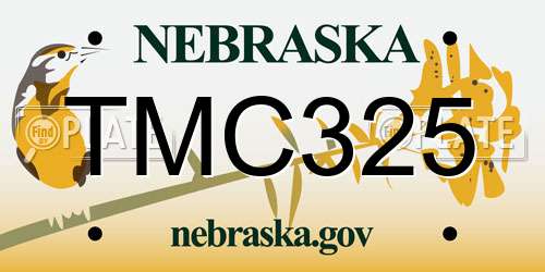 TMC325 Nebraska License Plate
