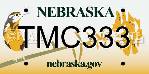 TMC333 Nebraska License Plate