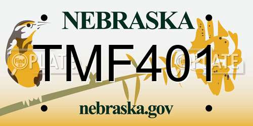 TMF401 Nebraska License Plate