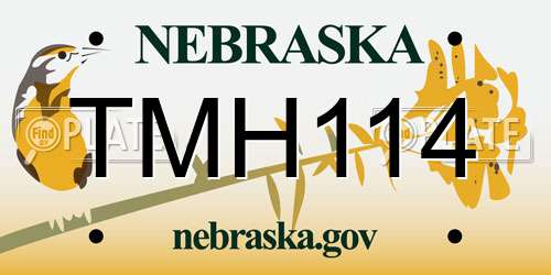 TMH114 Nebraska License Plate