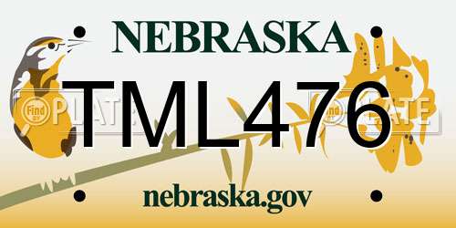 TML476 Nebraska License Plate