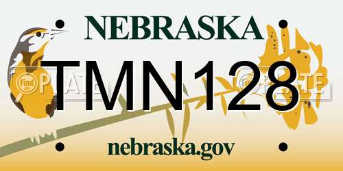 TMN128 Nebraska License Plate
