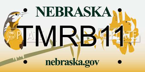 TMRB11 Nebraska License Plate