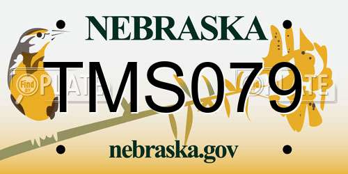 TMS079 Nebraska License Plate