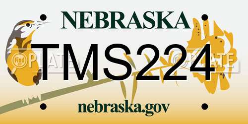 TMS224 Nebraska License Plate