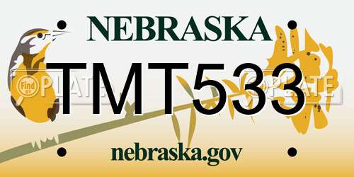 TMT533 Nebraska License Plate