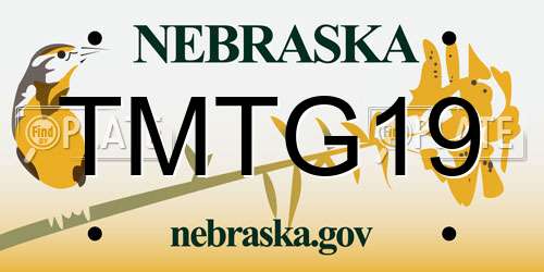 TMTG19 Nebraska License Plate