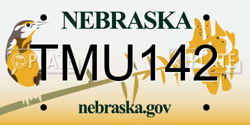 TMU142 Nebraska License Plate
