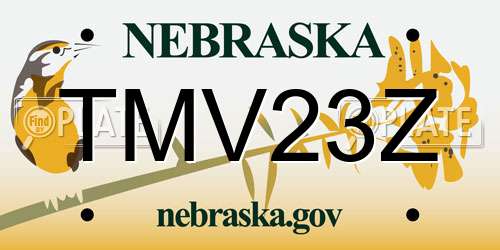 TMV23Z Nebraska License Plate