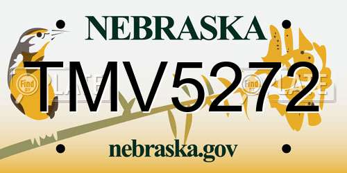TMV5272 Nebraska License Plate