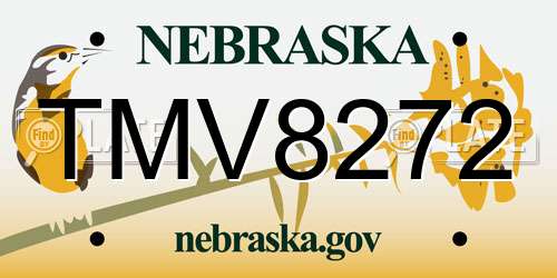 TMV8272 Nebraska License Plate