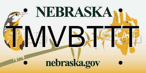 TMVBTTT Nebraska License Plate