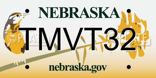 TMVT32 Nebraska License Plate