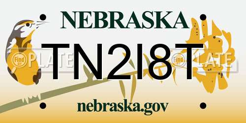 TN2I8T Nebraska License Plate