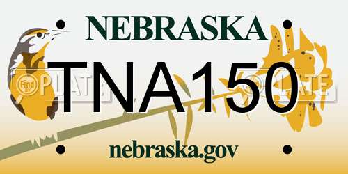 TNA150 Nebraska License Plate