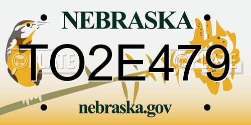 TO2E479 Nebraska License Plate