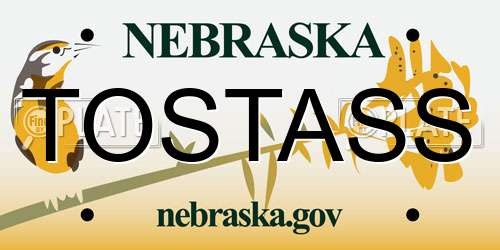 TOSTASS Nebraska License Plate