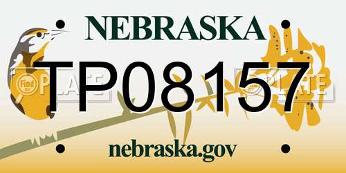 TP08157 Nebraska License Plate