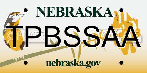 TPBSSAA Nebraska License Plate