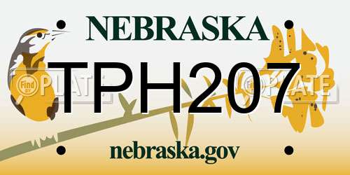 TPH207 Nebraska License Plate