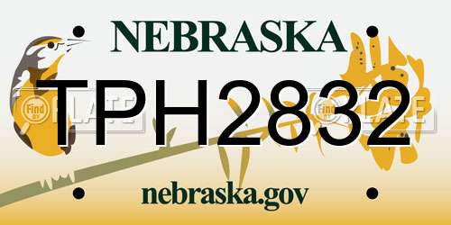 TPH2832 Nebraska License Plate