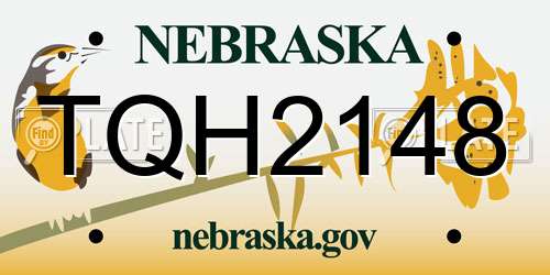 TQH2148 Nebraska License Plate