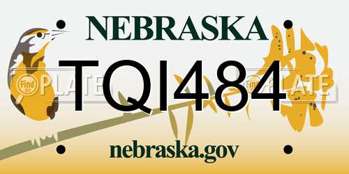 TQI484 Nebraska License Plate