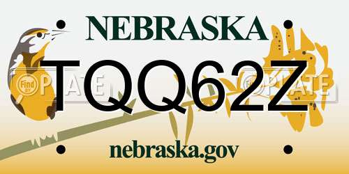 TQQ62Z Nebraska License Plate