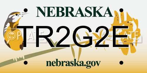 TR2G2E Nebraska License Plate