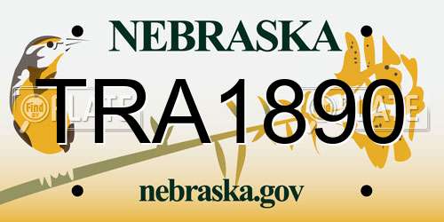 TRA1890 Nebraska License Plate
