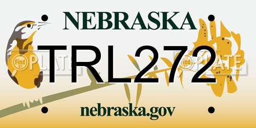 TRL272 Nebraska License Plate