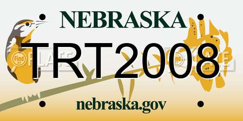 TRT2008 Nebraska License Plate