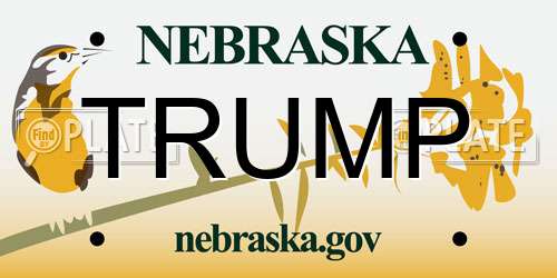 TRUMP Nebraska License Plate