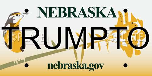 TRUMPTO Nebraska License Plate