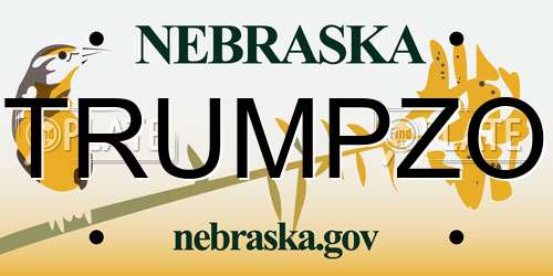 TRUMPZO Nebraska License Plate