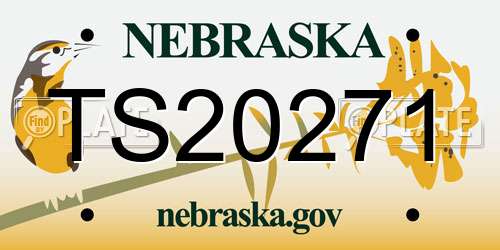 TS20271 Nebraska License Plate