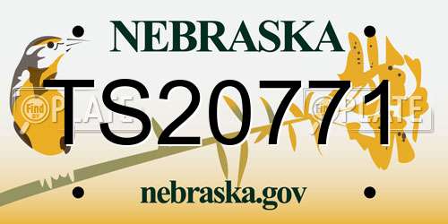 TS20771 Nebraska License Plate