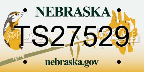 TS27529 Nebraska License Plate