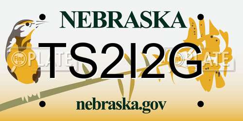 TS2I2G Nebraska License Plate