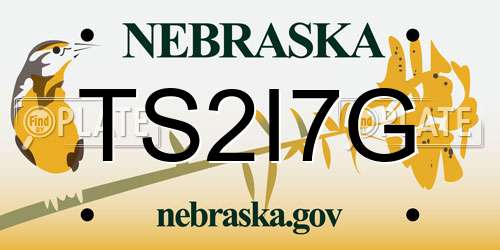 TS2I7G Nebraska License Plate