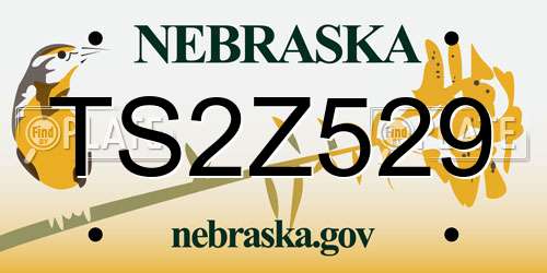 TS2Z529 Nebraska License Plate