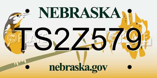 TS2Z579 Nebraska License Plate